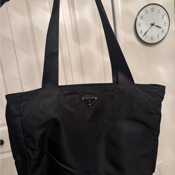 Prada Handbags - Prada Black Nylon Tote Bag